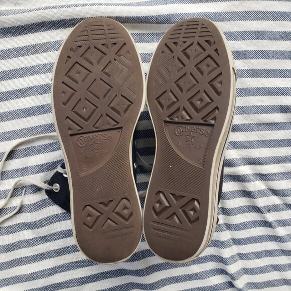 Converse Chuck Taylor All Star Hi Top Platform Sneakers Shoes Women's 8 Black - Picture 7 of 9